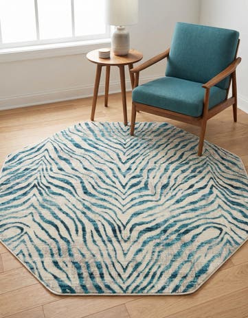Blue Finsbury Octagon Rug