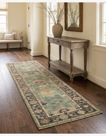 2' 8 x 9' 6 Hand Knotted Oushak Wool Runner Rug