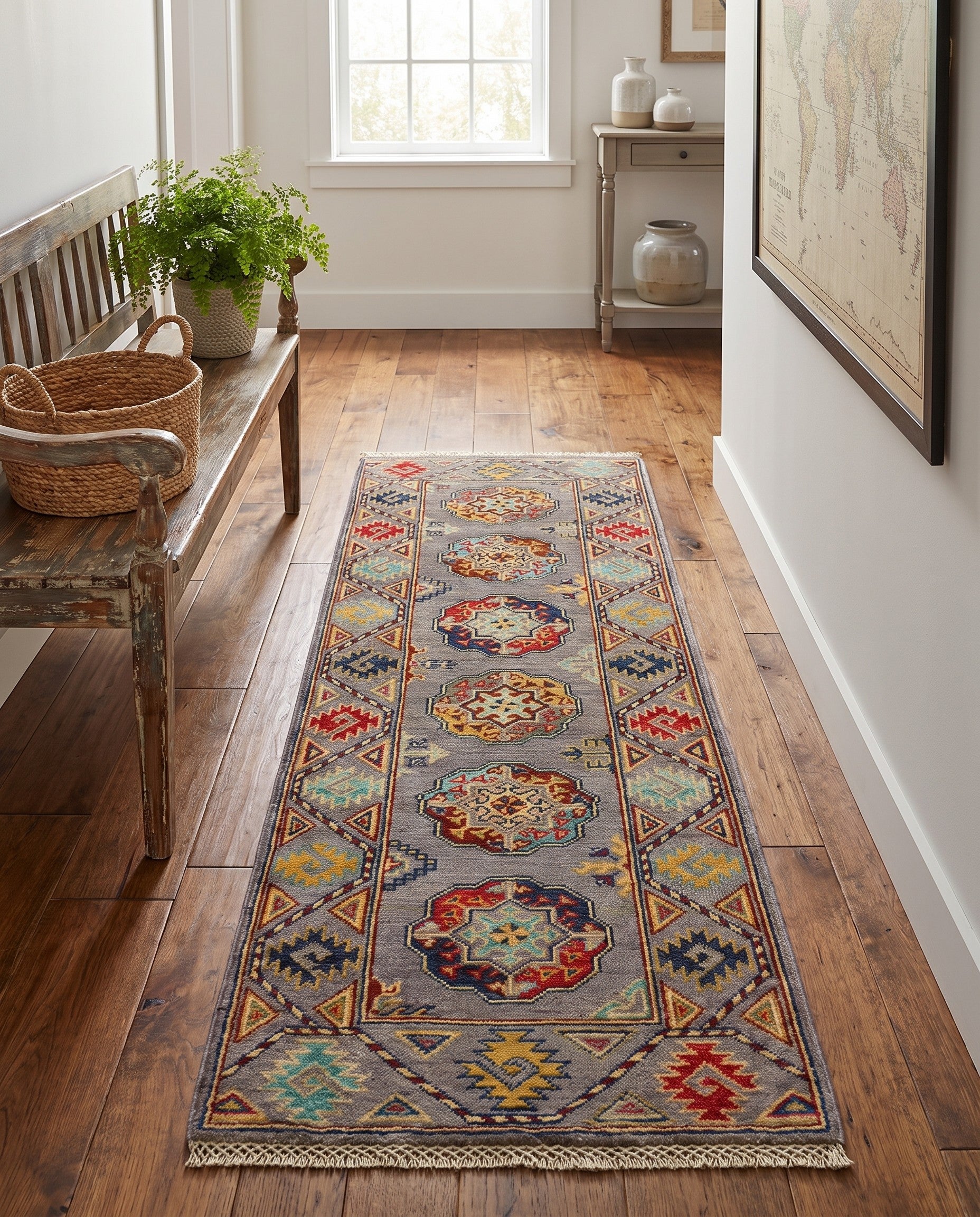 2' x 5' 8 Hand Knotted Kazak Runner Rug