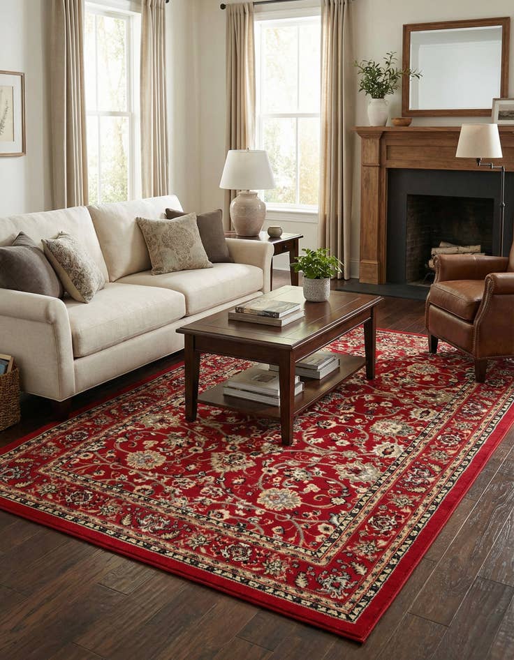 Detail image of 5' 3 x 8' Kashan Design Rug