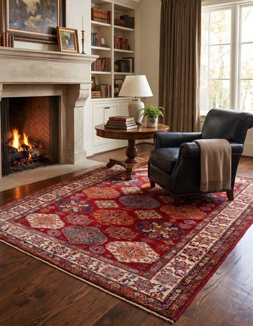 4' 9 x 6' 4 Hand Knotted Kazak Rug