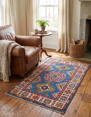 2' 6 x 4' 2 Hand Knotted Kazak Rug