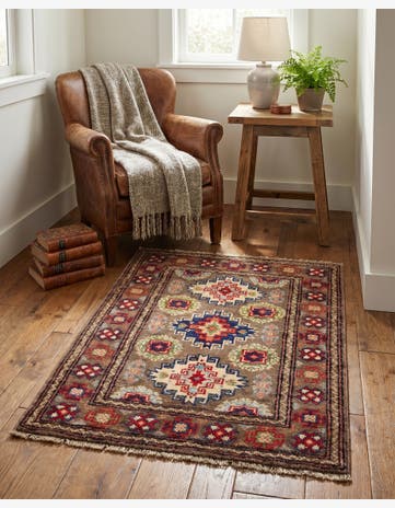 2' x 2' 10 Hand Knotted Kazak Rug