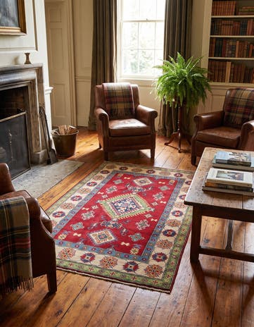 3' 11 x 6' 3 Hand Knotted Kazak Rug