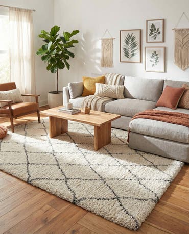  7' 10 x 10' Moroccan Shag Rug