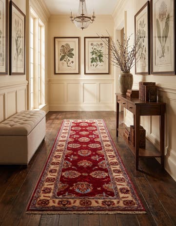 2' 7 x 8' 8 Hand Knotted Peshawar Ziegler Runner Rug
