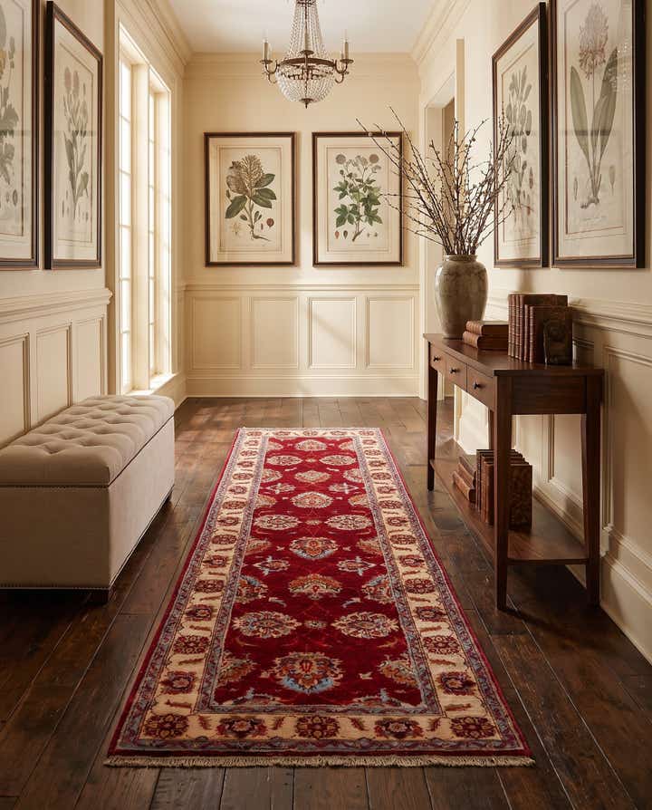 2' 7 x 8' 8 Hand Knotted Peshawar Ziegler Runner Rug