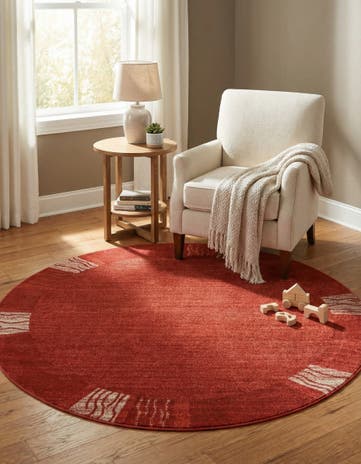 Terracotta Angelica Round Rug