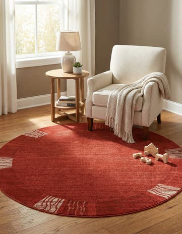 Terracotta Angelica Round Rug