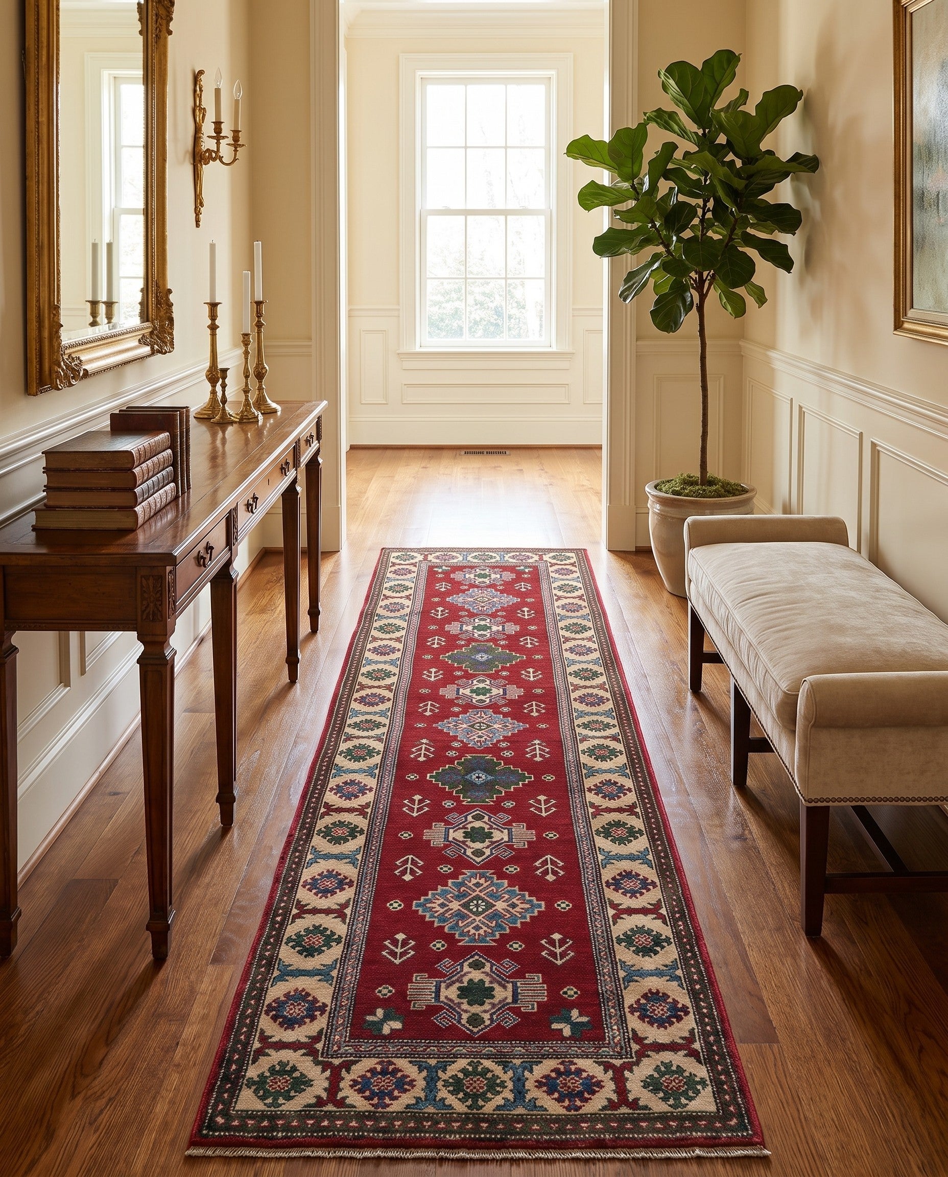 2' 8 x 9' 8 Hand Knotted Kazak Runner Rug