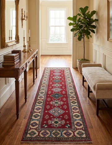2' 8 x 9' 8 Hand Knotted Kazak Runner Rug