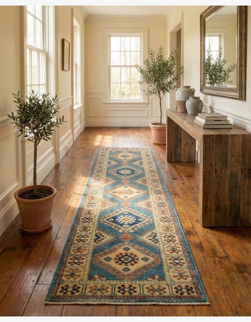 2' 10 x 9' 9 Hand Knotted Oushak Wool Runner Rug