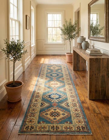 2' 10 x 9' 9 Hand Knotted Oushak Wool Runner Rug