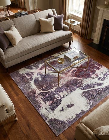 5' x 5' 7 Hand Knotted Ultra Vintage Persian Wool Square Rug