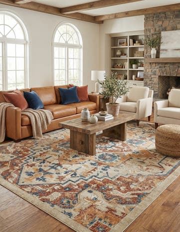 Beige Dahlia Rug