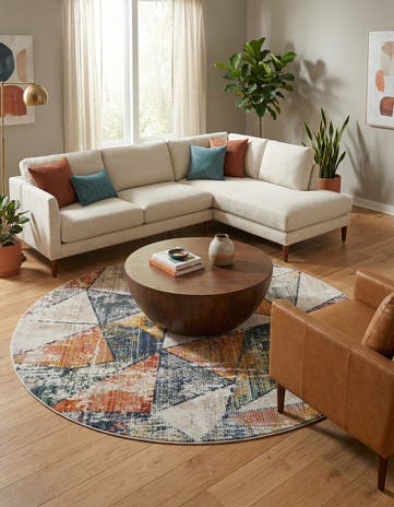 Gemstone Round Rug