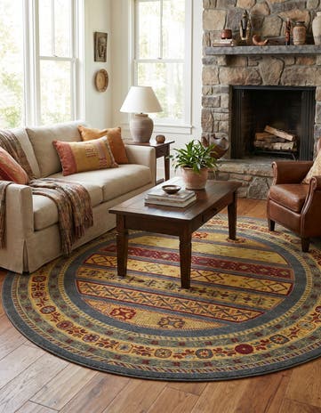 6' 1 x 6' 1 Kashkuli Gabbeh Round Rug