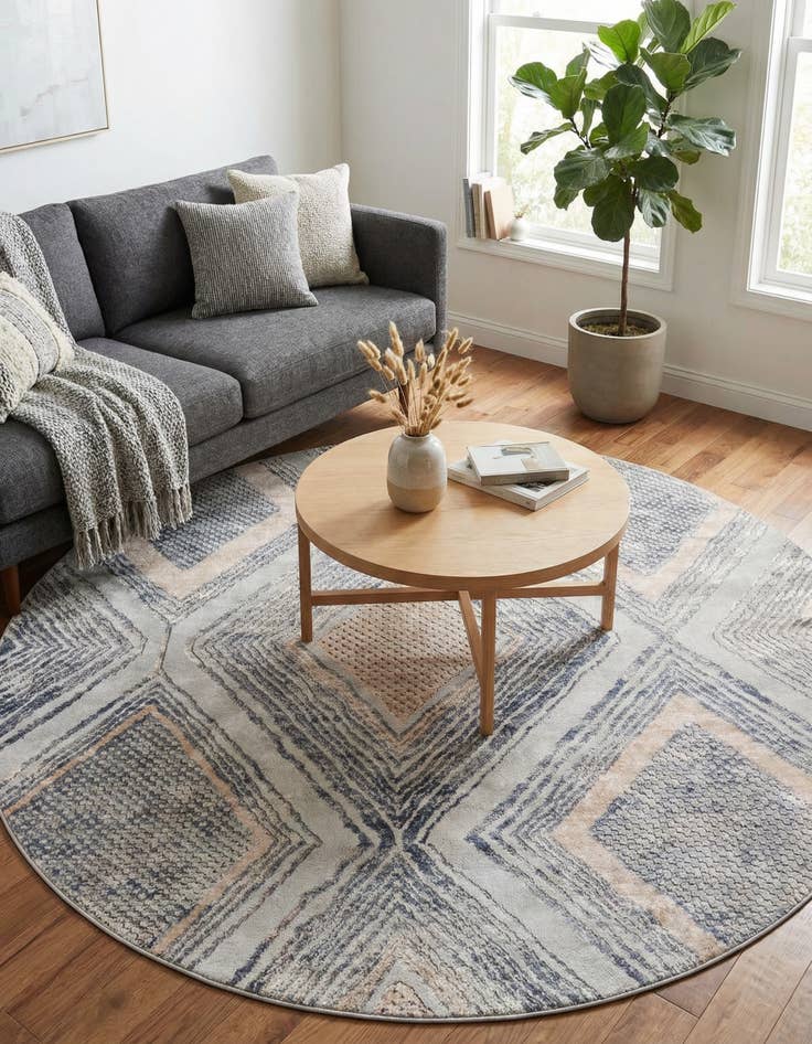 Detail image of 7' 10 x 7' 10 Caspian Round Rug