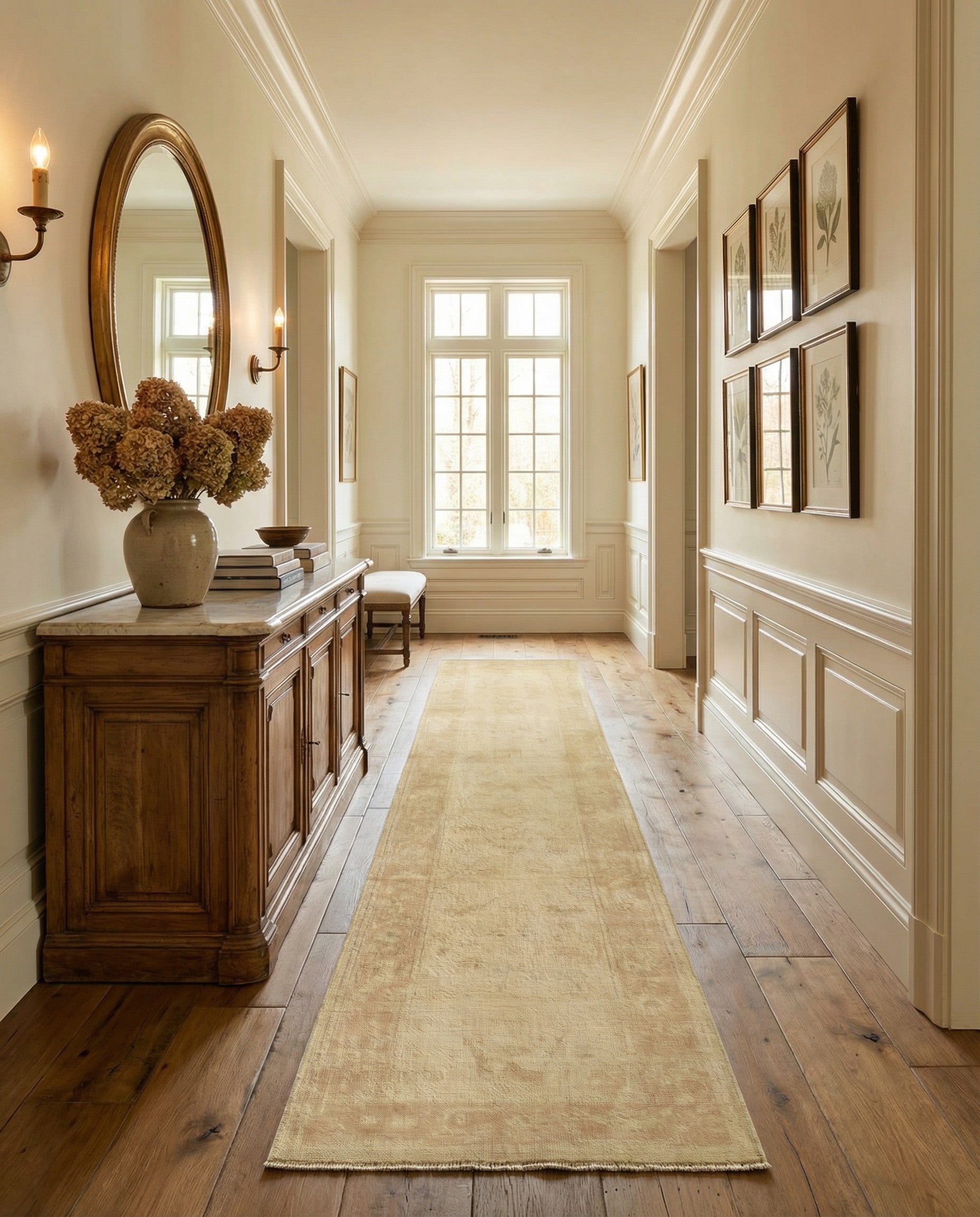 2' 9 x 12' Hand Knotted Oushak Wool Runner Rug