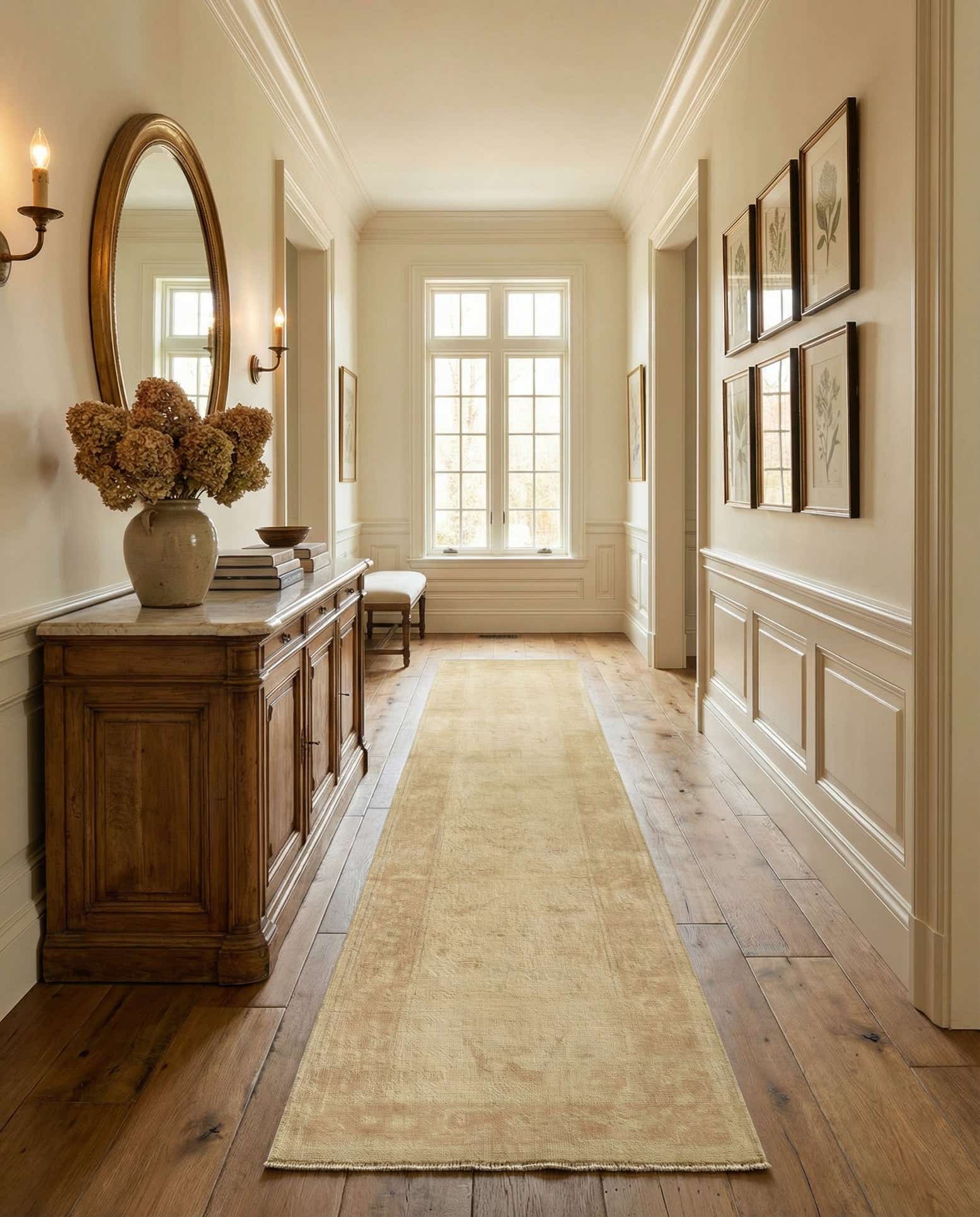 2' 9 x 12' Hand Knotted Oushak Wool Runner Rug