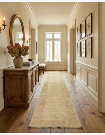 2' 9 x 12' Hand Knotted Oushak Wool Runner Rug