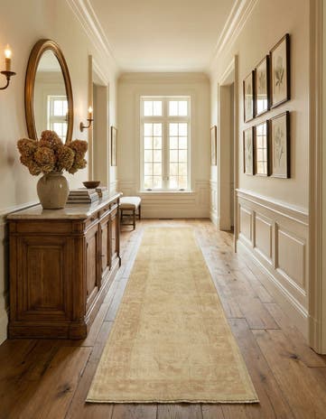 2' 9 x 12' Hand Knotted Oushak Wool Runner Rug
