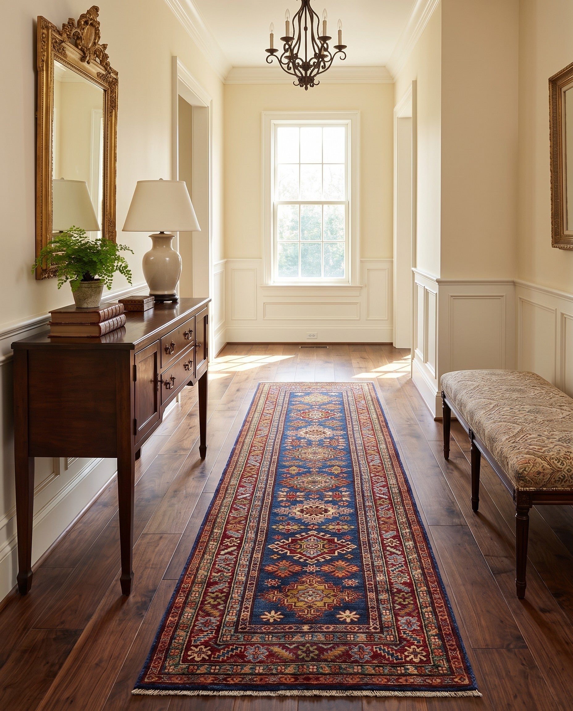 2' 7 x 9' 5 Hand Knotted Kazak Runner Rug
