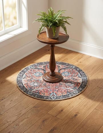 2' x 2' Washable Timeless Round Rug