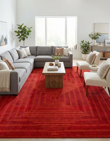 Burnt Sienna Textura Designer Rug