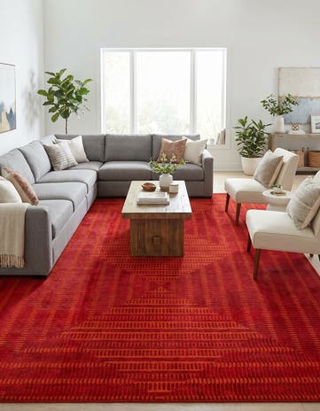 Burnt Sienna Textura Designer Rug