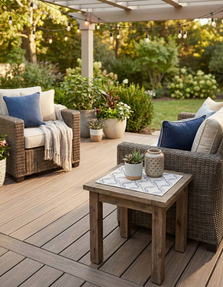 Detail image of 1' 3 x 1' 3 Washable Lattice Indoor / Outdoor Sample Rug