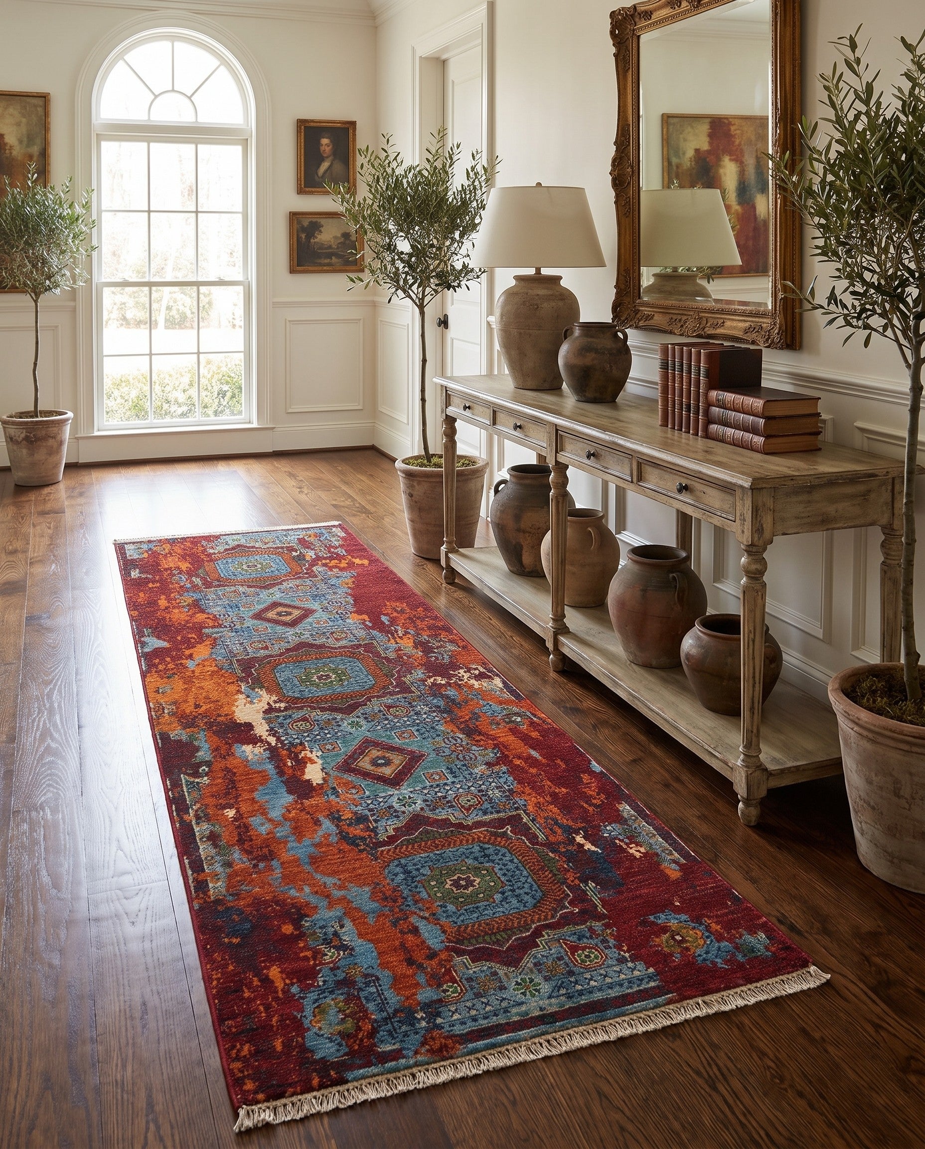 2' 10 x 8' 4 Hand Knotted Mamluk Ziegler Runner Rug