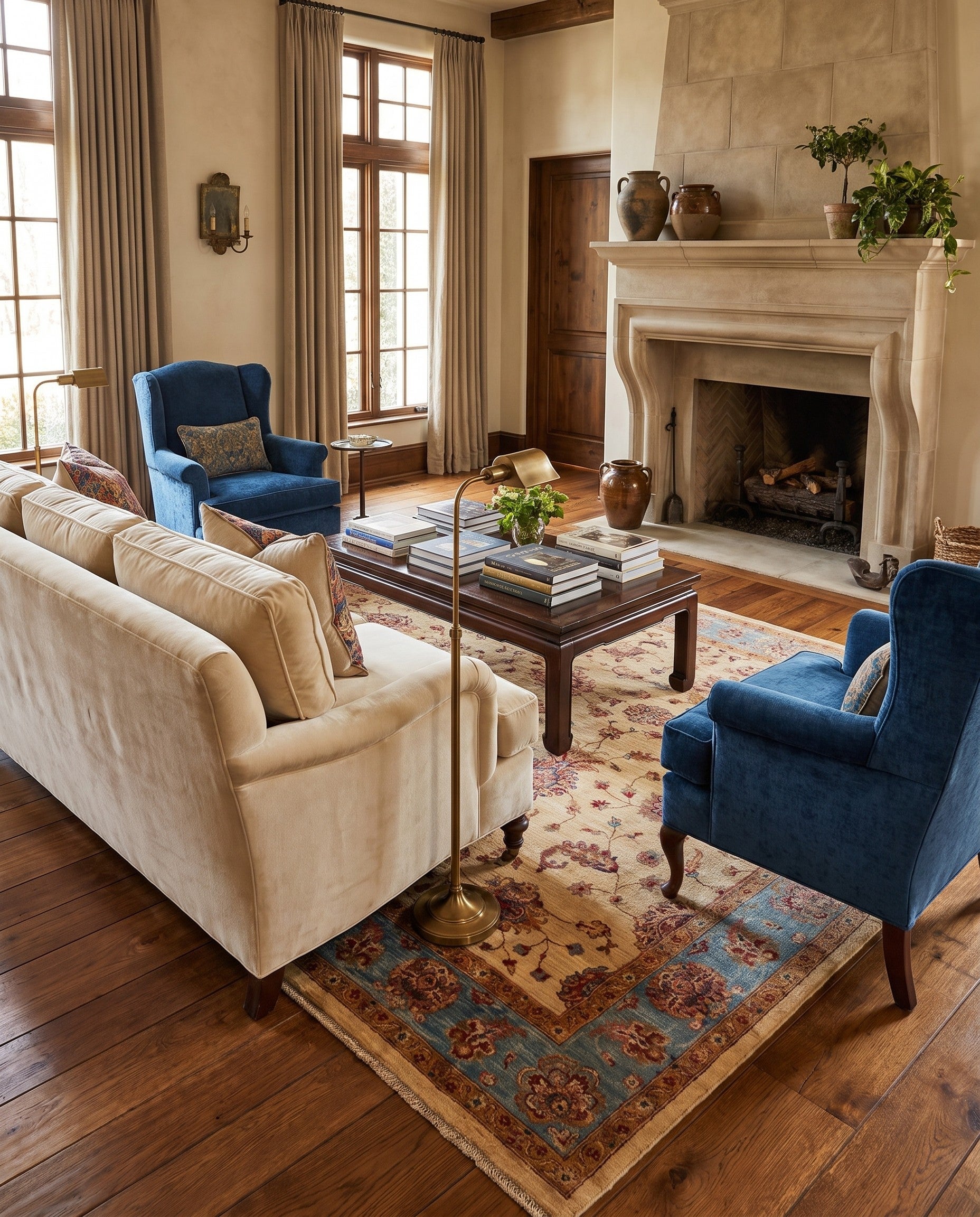 6' 9 x 9' 10 Hand Knotted Ziegler Rug
