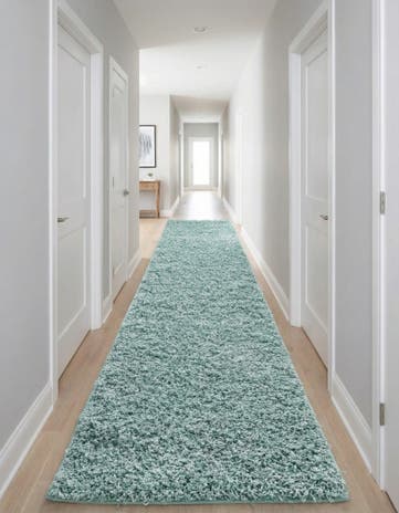 2' 6 x 16' 5 Comfort Solid Shag Runner Rug