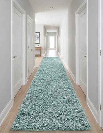 2' 6 x 16' 5 Comfort Solid Shag Runner Rug