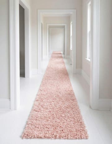 Dusty Rose Zermatt Shag Runner Rug