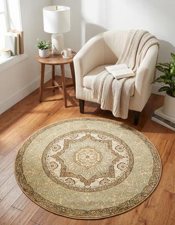 3' x 3' Mamluk Round Rug
