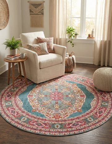 5' 5 x 5' 5 Santiago Round Rug