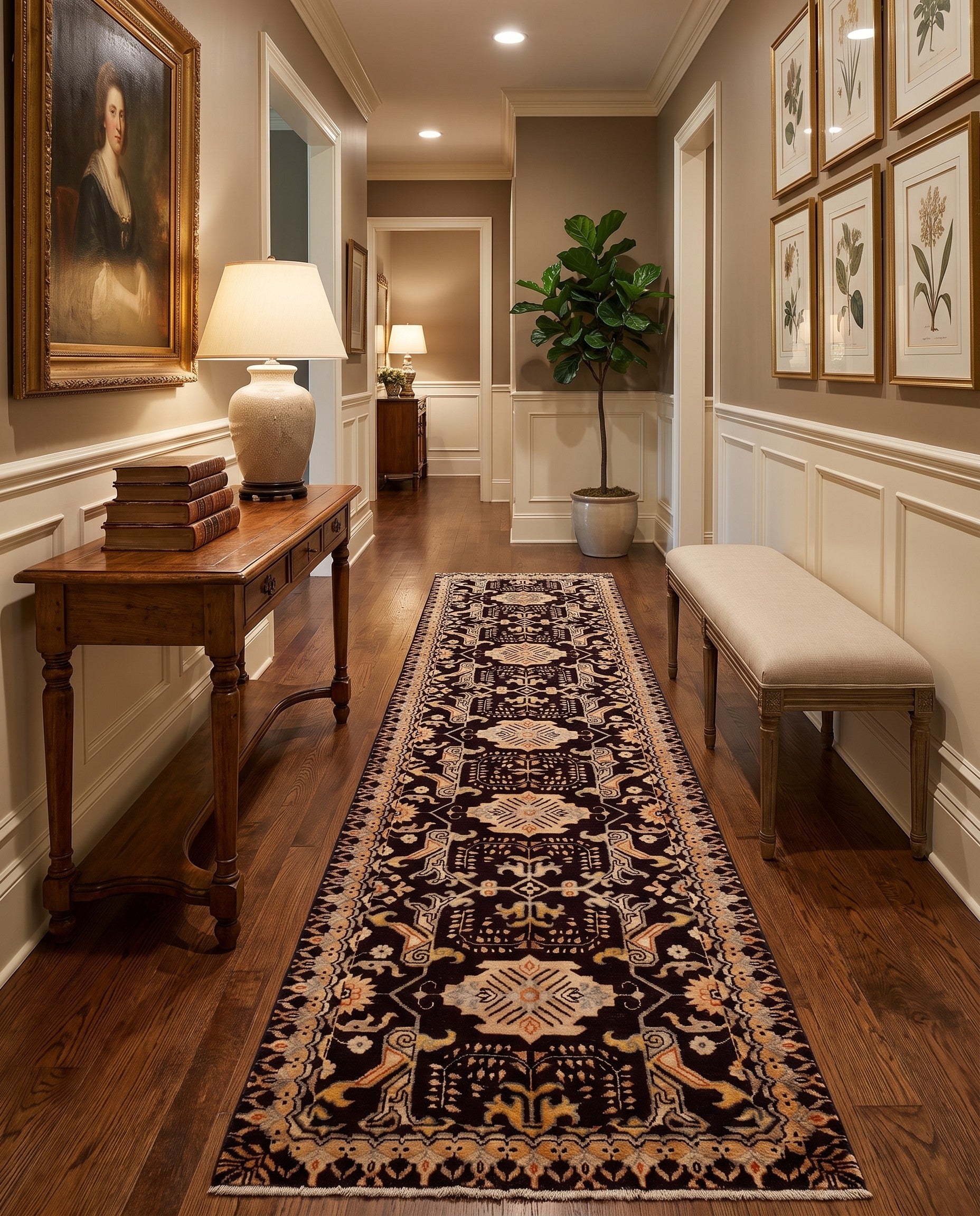 2' 8 x 9' 8 Hand Knotted Peshawar Ziegler Runner Rug