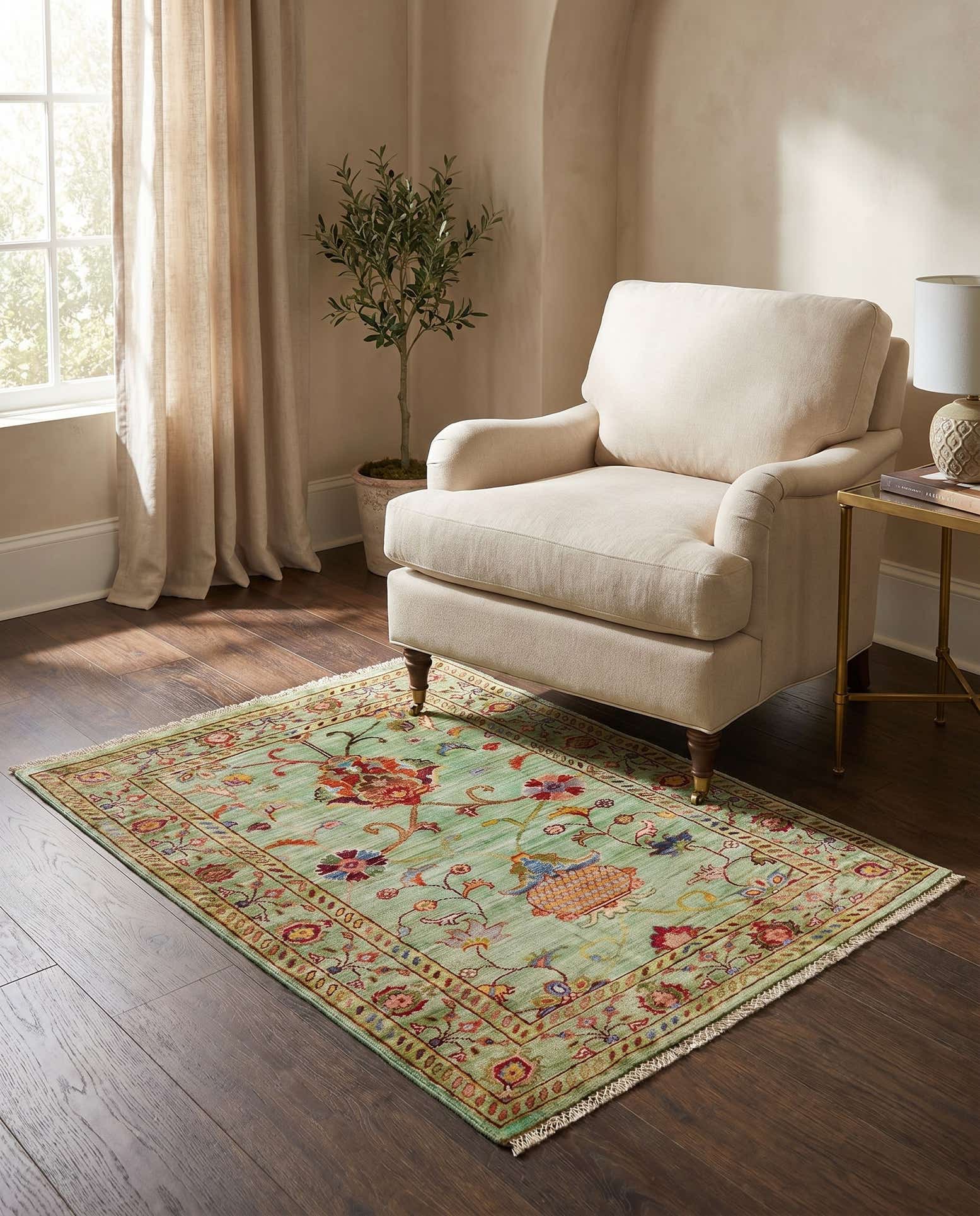 2' 11 x 4' 1 Hand Knotted Ariana Ziegler Rug