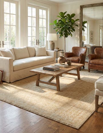 8' 4 x 9' 11 Hand Knotted Oushak Wool Rug