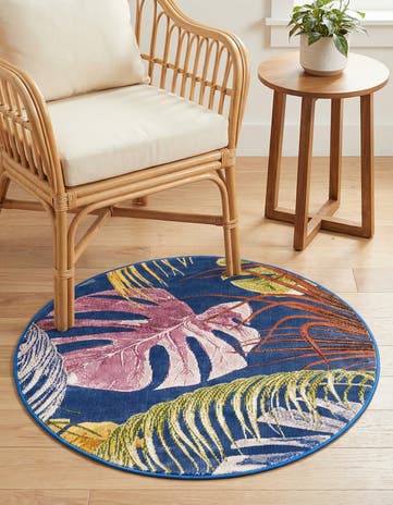 3' 3 x 3' 3 Blossom Round Rug