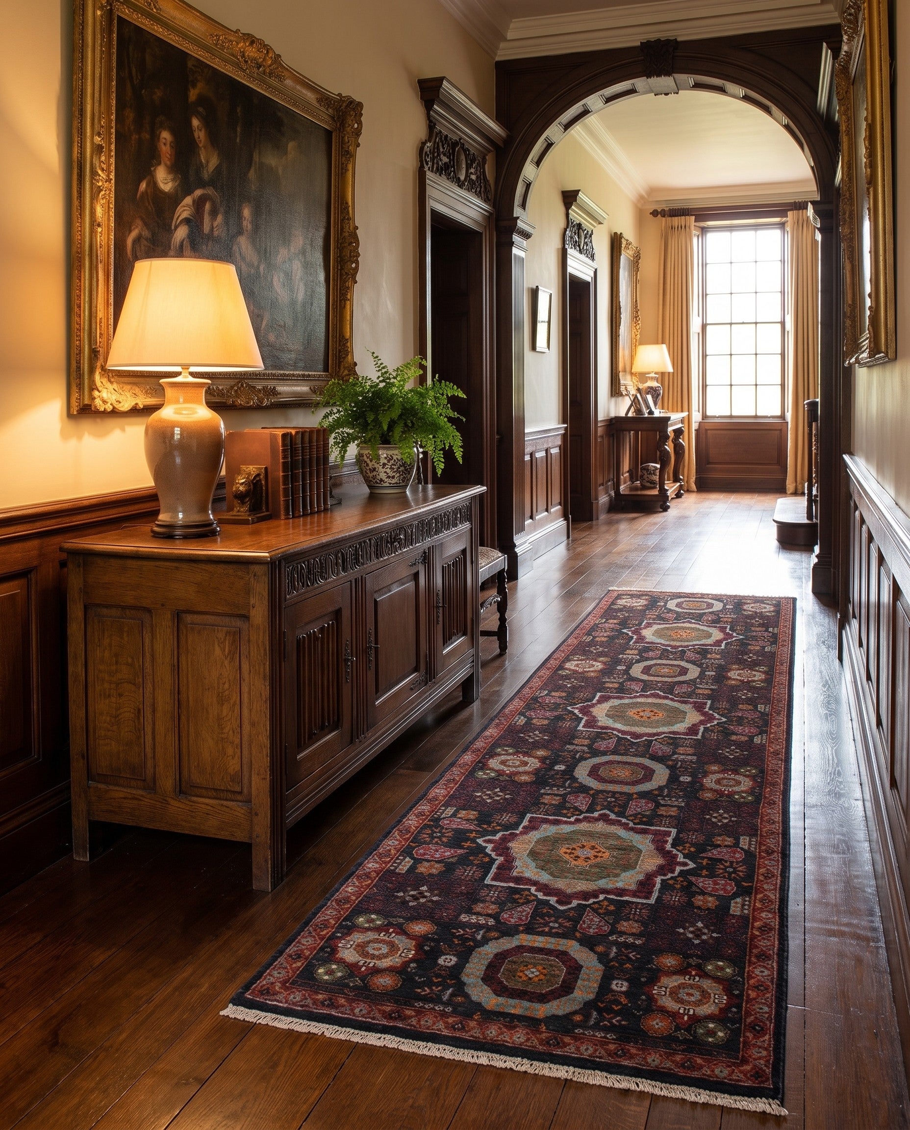 2' 7 x 9' 11 Hand Knotted Mamluk Ziegler Runner Rug