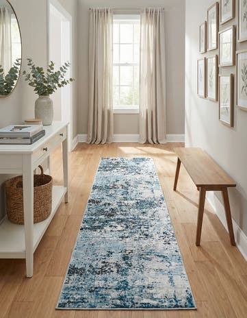 Blue Leipzig Runner Rug