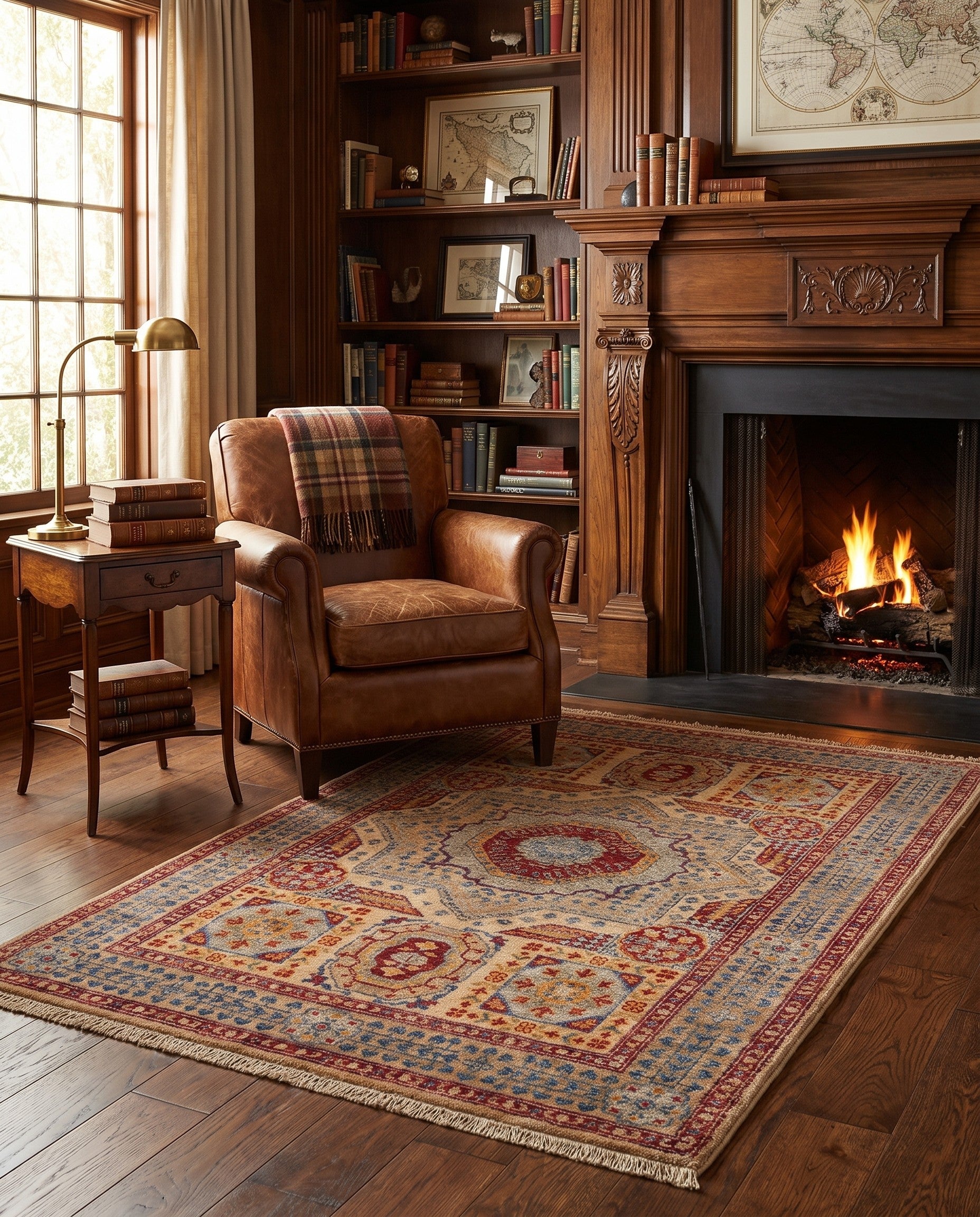 3' 3 x 5' Hand Knotted Mamluk Ziegler Rug
