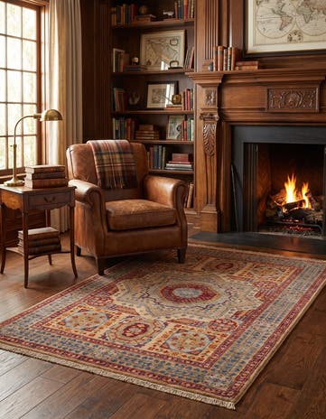 3' 3 x 5' Hand Knotted Mamluk Ziegler Rug