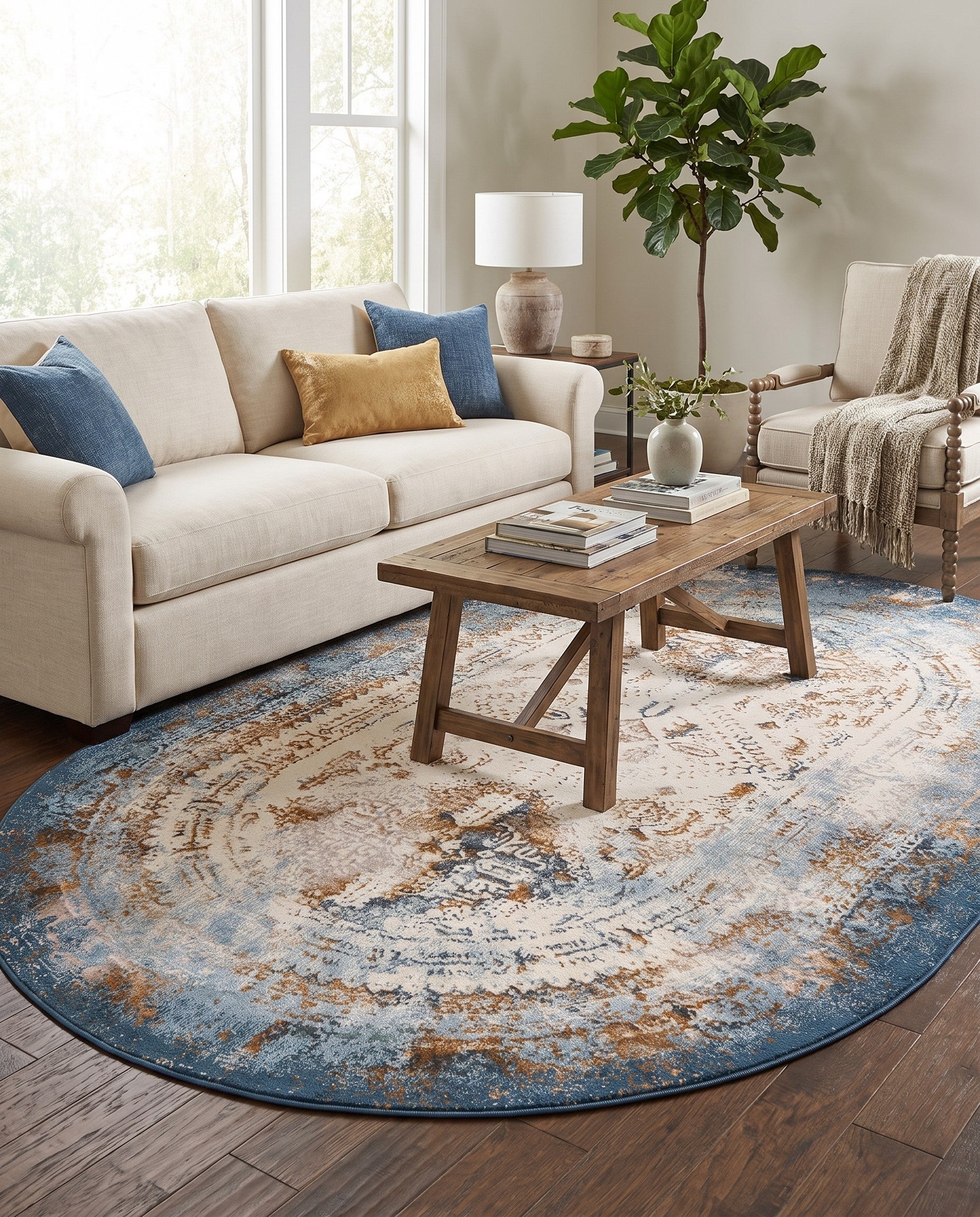 5' 3 x 8' Highbury Oval Rug