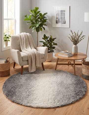 160cm x 160cm Soft Touch Shag Round Rug