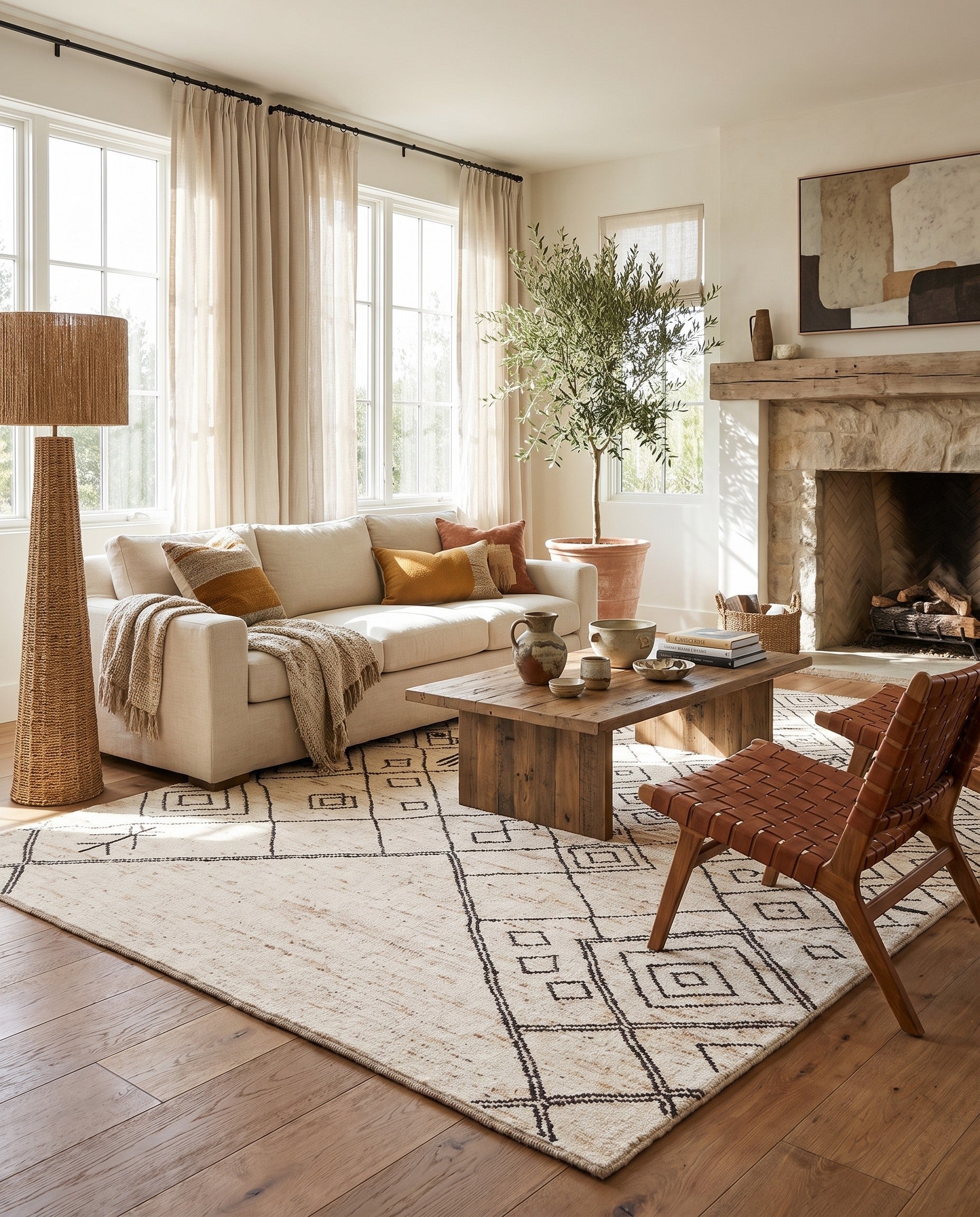10' 5 x 13' 7 Hand Knotted Moroccan Wool Rug