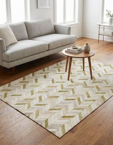 4' x 5' 10 Cowhide Leather Rug